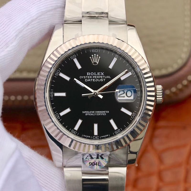 Rolex Datejust 126334 41mm AR Factory Hot Replica Watches Black Dial ...