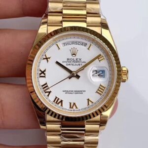 Rolex Day-Date M128238 EW Factory Hot Replica Watches White Dial Roman Time Scale
