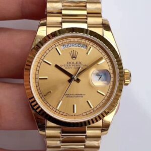 Rolex Day-Date M128238-0045 Yellow Gold EW Factory Hot Replica Watches Champagne Dial