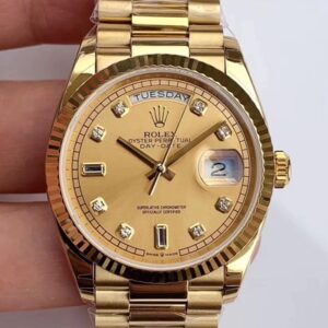 Rolex Day-Date M128238-0008 Yellow Gold EW Factory Hot Replica Watches Champagne Dial