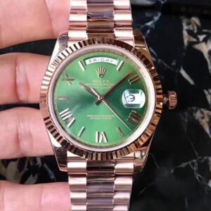 Rolex Day Date 228235 40mm EW Factory Hot Replica Watches Green Dial