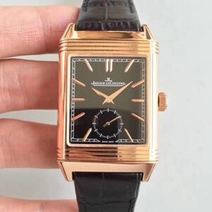 Jaeger-LeCoultre Grande Reverso Q3738420 Hot Replica Watches Rose Gold Black Dial