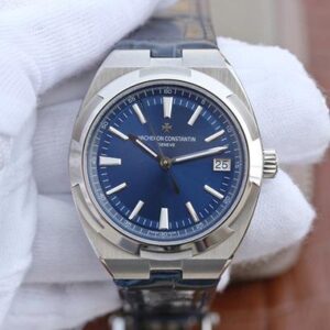 Vacheron Constantin Overseas 47040 JJ Factory Hot Replica Watches Leather Strap Blue Dial