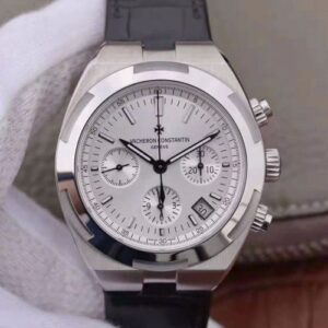 Vacheron Constantin Overseas Chronograph 5500V/110A-B075 JF Factory Hot Replica Watches Silver Dial