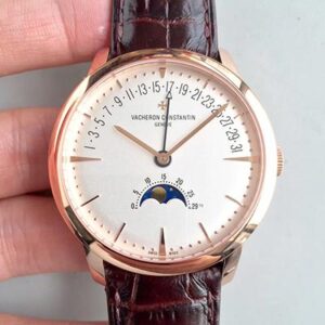 Vacheron Constantin Patrimony 4010U/000R-B329 Hot Replica Watches 18K Rose Gold White Dial