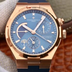 Vacheron Constantin Overseas 44mm TWA Factory Hot Replica Watches 18K Rose Gold Blue Dial