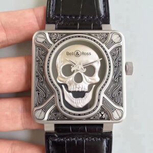 Bell & Ross BR 01 Hot Replica Watches Burning Skull Black Dial