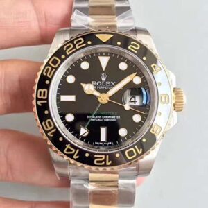 Rolex GMT-Master II 116713LN Noob Factory V9 Hot Replica Watches Rose Gold Bezel
