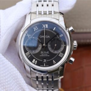 Omega De Ville Chronograph 42MM 431.10.42.51.01.001 OM Factory Hot Replica Watches Black Dial