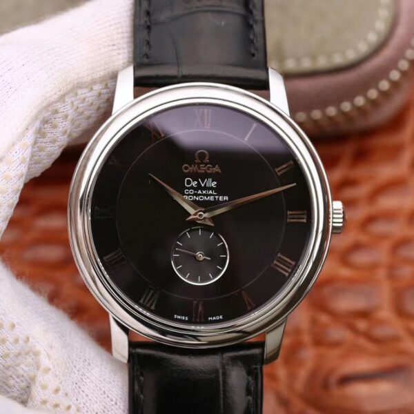 Omega De Ville Prestige Co-Axial Small Seconds 4813.40.01 Hot Replica Watches Black Dial