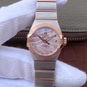 Omega Constellation Double Eagle Lady 27MM 3S Factory Hot Replica Watches Pink Mother-Of-Pearl Dial