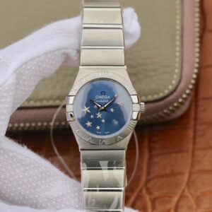 Omega Constellation Quartz Ladies 27mm TW Factory Hot Replica Watches Blue Dial