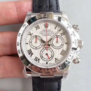 Rolex Daytona Cosmograph 116520 JH Factory Hot Replica Watches Black Leather Strap