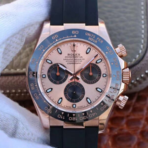 Rolex Daytona Cosmograph 116515LN Noob Factory Hot Replica Watches Rose Gold Dial