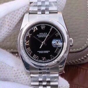 Rolex Datejust 116234 36mm AR Factory Hot Replica Watches Black Dial Rome Time Scale