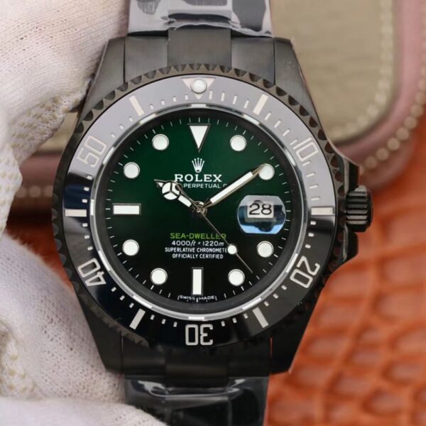 Rolex Sea-Dweller Deepsea 11666001 V2 Hot Replica Watches Green Gradual Black Dial