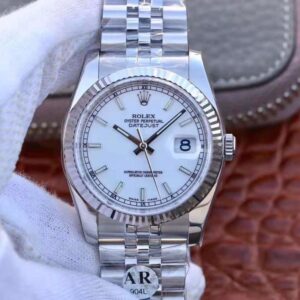 Rolex Datejust 116234 36mm AR Factory Hot Replica Watches White Enamel Dial