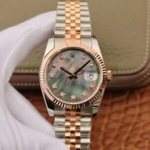 Rolex Datejust 36mm GM Factory Hot Replica Watches Grey Mother-Of-Pearl Dial