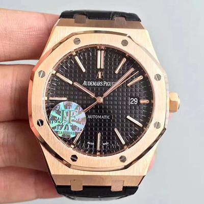 Audemars Piguet Royal Oak 15400 JF Factory Hot Replica Watches Leather Strap Black Dial Audemars Piguet Royal Oak 15400 JF Factory Hot Replica Watches Leather Strap Black Dial