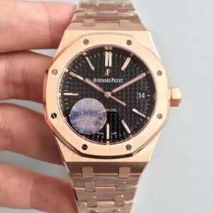 Audemars Piguet Royal Oak Rose Gold 15450 JF Factory Hot Replica Watches V5 Black Dial