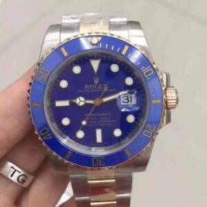 Rolex Submariner Date 116613LB Noob Factory V8 Hot Replica Watches Blue Dial