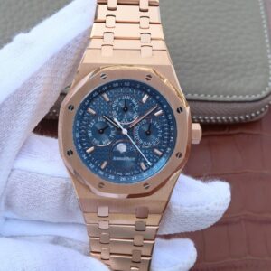 Audemars Piguet Royal Oak Perpetual Calendar 26574OR.OO.1220OR.02 JF Factory Hot Replica Watches Blue Dial