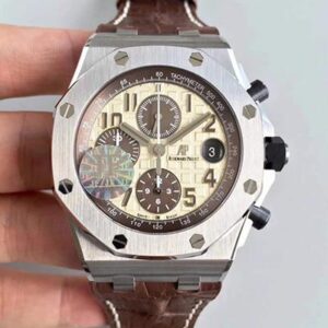 Audemars Piguet Royal Oak Offshore 26470ST.OO.A801CR.01 JF Factory Hot Replica Watches V2 Beige Dial