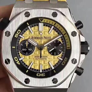 Audemars Piguet Royal Oak Offshore Diver Chronograph 26703ST.OO.A051CA.01 JF Factory Hot Replica Watches Yellow Dial