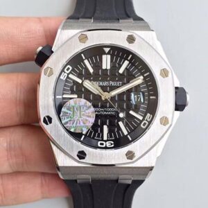 Audemars Piguet Royal Oak Offshore Diver 15710ST.OO.A002CA.01 JF Factory Hot Replica Watches V9 Black Dial