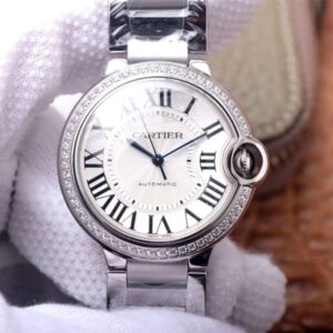 Cartier Ballon Bleu W4BB0017 V6 Factory Hot Replica Watches White Dial