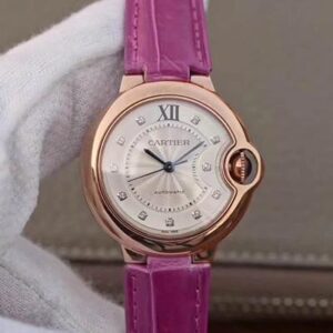 Ballon Bleu De Cartier WE902040 V9 Factory Hot Replica Watches Silver Textured Dial