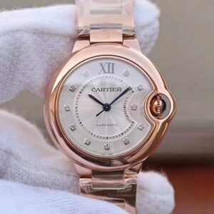Ballon Bleu De Cartier Ladies 33 WE902062 V9 Factory Hot Replica Watches White Textured Dial