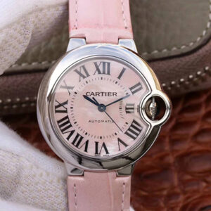 Ballon Bleu De Cartier Ladies 33MM WSBB0002 V6 Factory Hot Replica Watches Pink Dial