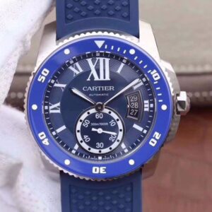Calibre De Cartier Diver WSCA0010 42MM JF Factory Hot Replica Watches Blue Dial