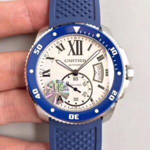 Calibre De Cartier Diver 42MM WSCA0011 JF Factory Hot Replica Watches White Dial
