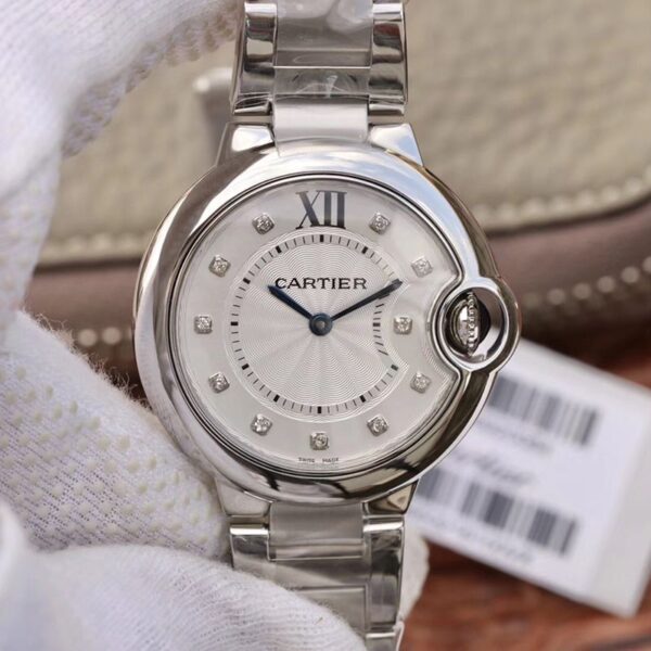 Ballon Bleu De Cartier 33mm V6 Factory Hot Replica Watches White Dial