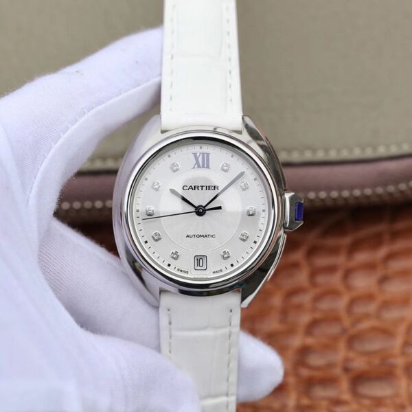 Cle De Cartier Ladies 35mm WJCL0032 Hot Replica Watches Silver-gray Dial