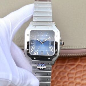 Cartier De Santos WSSA0013 BV Factory Hot Replica Watches Blue Dial