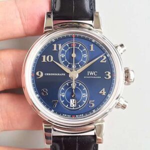 IWC Da Vinci Chronograph Edition Sport For Good Fundation IW393402 ZF Factory Hot Replica Watches Blue Dial