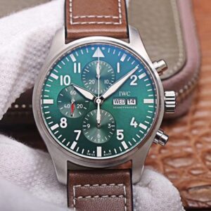 IWC Pilot Chronograph IW377726 ZF Factory Hot Replica Watches Green Dial