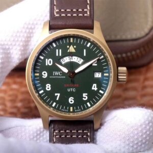IWC Pilot Spitfire UTC MJ271 IW327101 ZF Factory Hot Replica Watches Green Dial