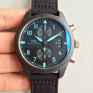 IWC Pilot Chronograph Top Gun IW388003 ZF Factory Hot Replica Watches Black Dial
