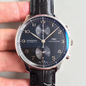 IWC Portugieser Chronograph IW371447 ZF Factory Hot Replica Watches Black Dial