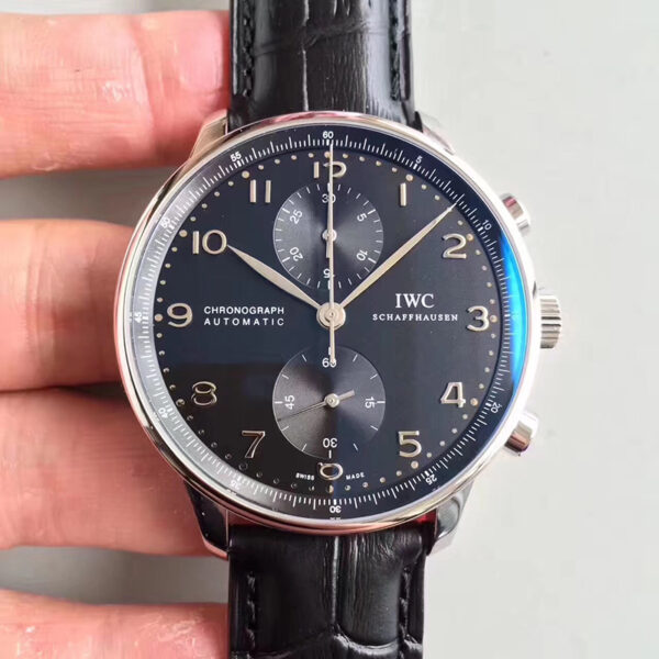 IWC Portugieser Chronograph IW371447 ZF Factory Hot Replica Watches Black Dial
