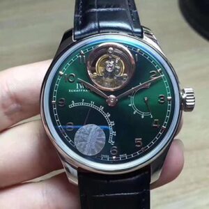 IWC Portuguese Tourbillon YL Factory Hot Replica Watches Green Dial