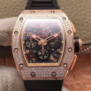Richard Mille RM011 RG/5423 Felipe Massa KV Factory Hot Replica Watches Rose Gold Diamond Bezel