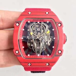 Richard Mille RM27-03 Hot Replica Watches Red Forged Carbon Black Skeleton Dial