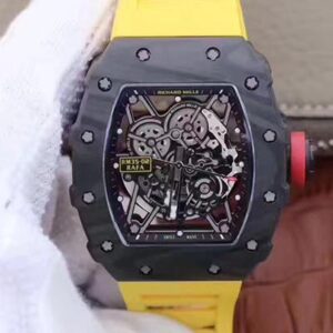 Richard Mille RM35-02 Rafael Nadal KV Factory Hot Replica Watches Black Skeleton Dial