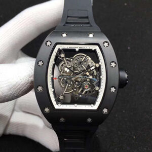 Richard Mille RM055 KV Factory Hot Replica Watches Ceramic White Skeleton Dial