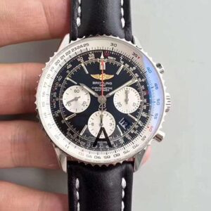Breitling Navitimer GMT AB044121/BD24/441X/A20BA.1 JF Factory Hot Replica Watches Black Dial